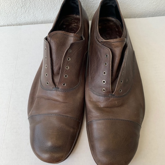 Mens Leather PRADA Laceless Oxford shoes - Picture 1 of 9